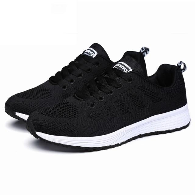 Paar Sportschuhe Damen Wanderschuhe Atmungsaktive Casual Sneakers Outdoor Leichte Turnschuhe Größe 35 -44 41 schwarz von Joom DACH