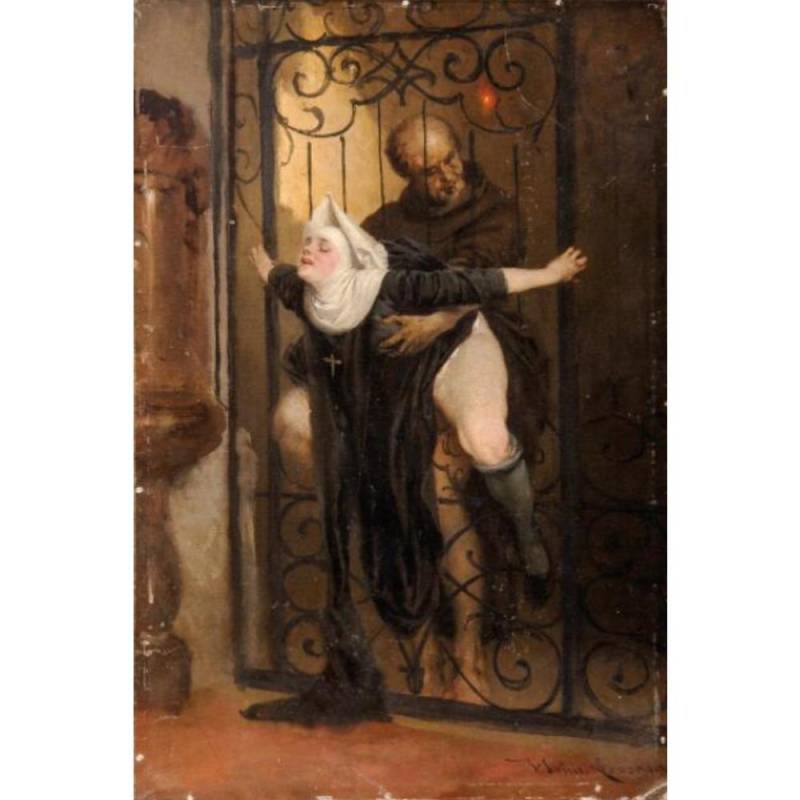 Paar Western Ölgemälde Poster und Drucke Lustige Porträt Leinwand Wand Kunst Retro Hause Dekorative Malerei Zimmer Cuadros 21*30cm No Frame von Joom DACH