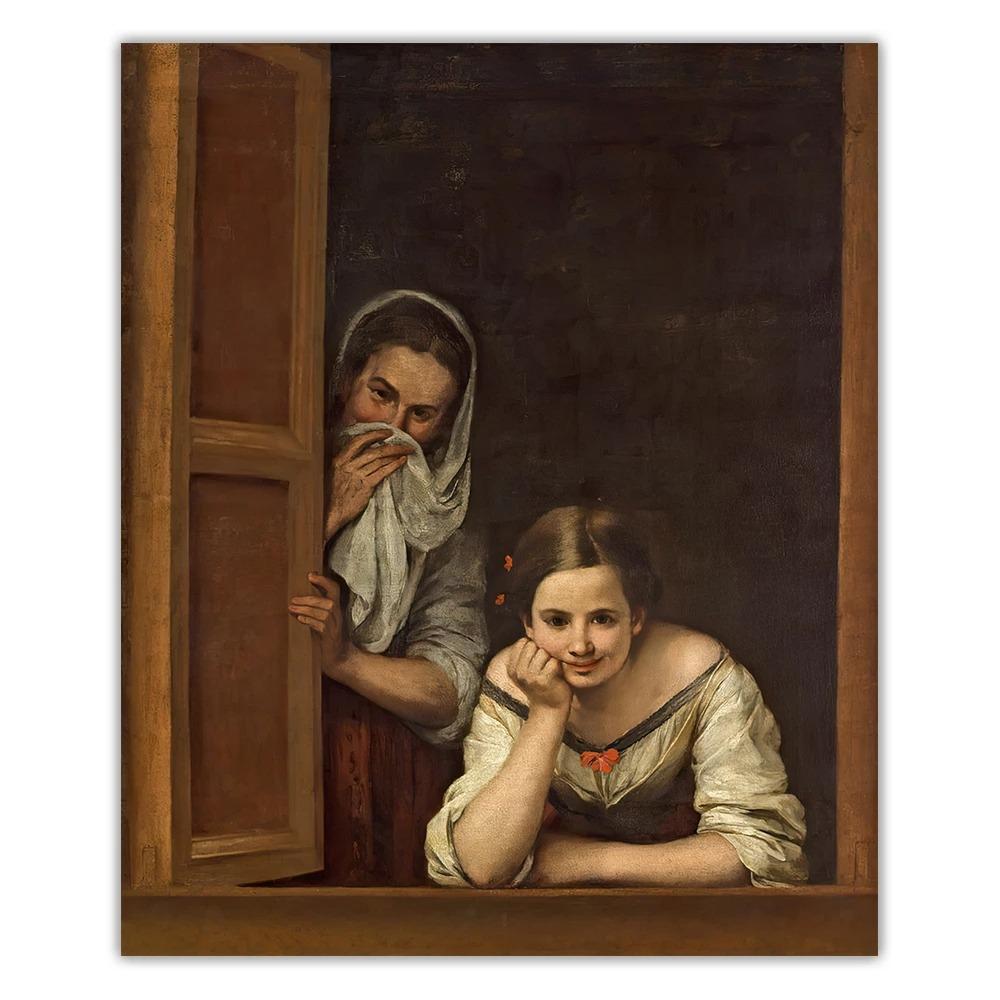 Paar Western Ölgemälde Poster und Drucke Lustige Porträt Leinwand Wand Kunst Retro Hause Dekorative Malerei Zimmer Cuadros 30*40cm No Frame von Joom DACH