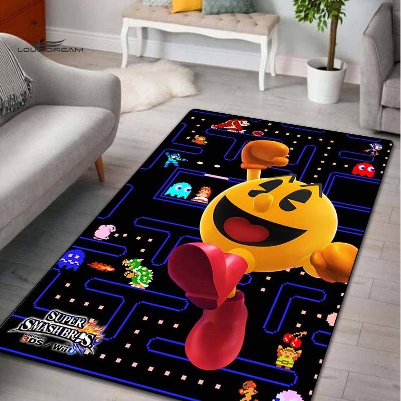 Pac-Man-Teppich, Retro-Spielteppich, Retro-Gaming-Teppich, Wohnzimmerteppich, Heimdekoration, Teppich, Einweihungsgeschenk, Büroteppich 80cm x 120cm von Joom DACH