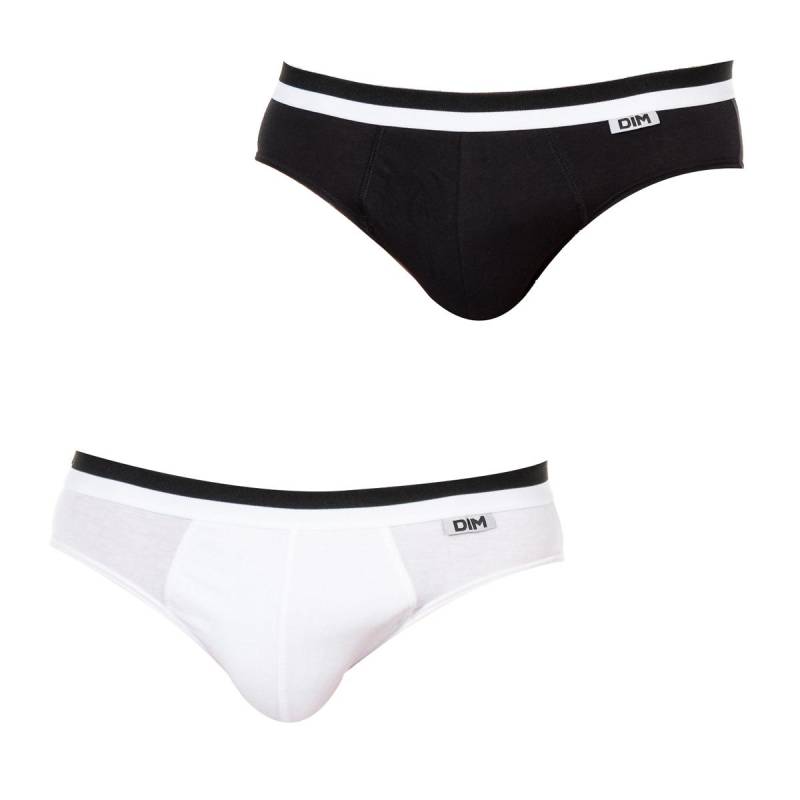 Pack-2 DIM Basic atmungsaktive Stoff-Slips D05H1 für Herren XL schwarz von Joom DACH