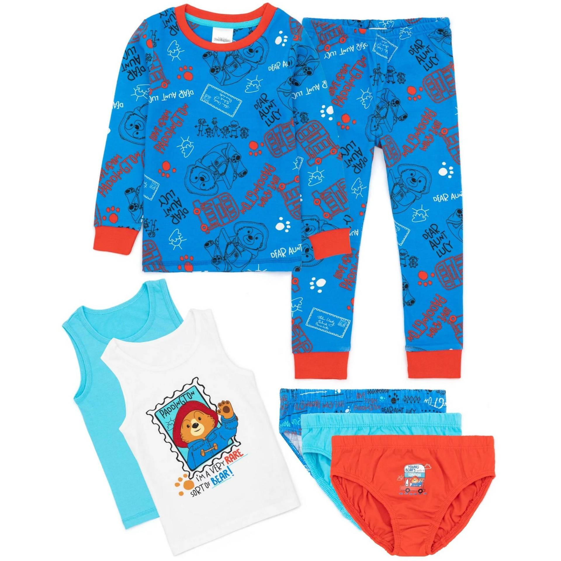 Paddington Bear Kinder-/Kinder-Pyjama-Set 18-24 rot/blau Paddington Bear Kinder-/Kinder-Pyjama-Set 18-24 rot/blau von Joom DACH