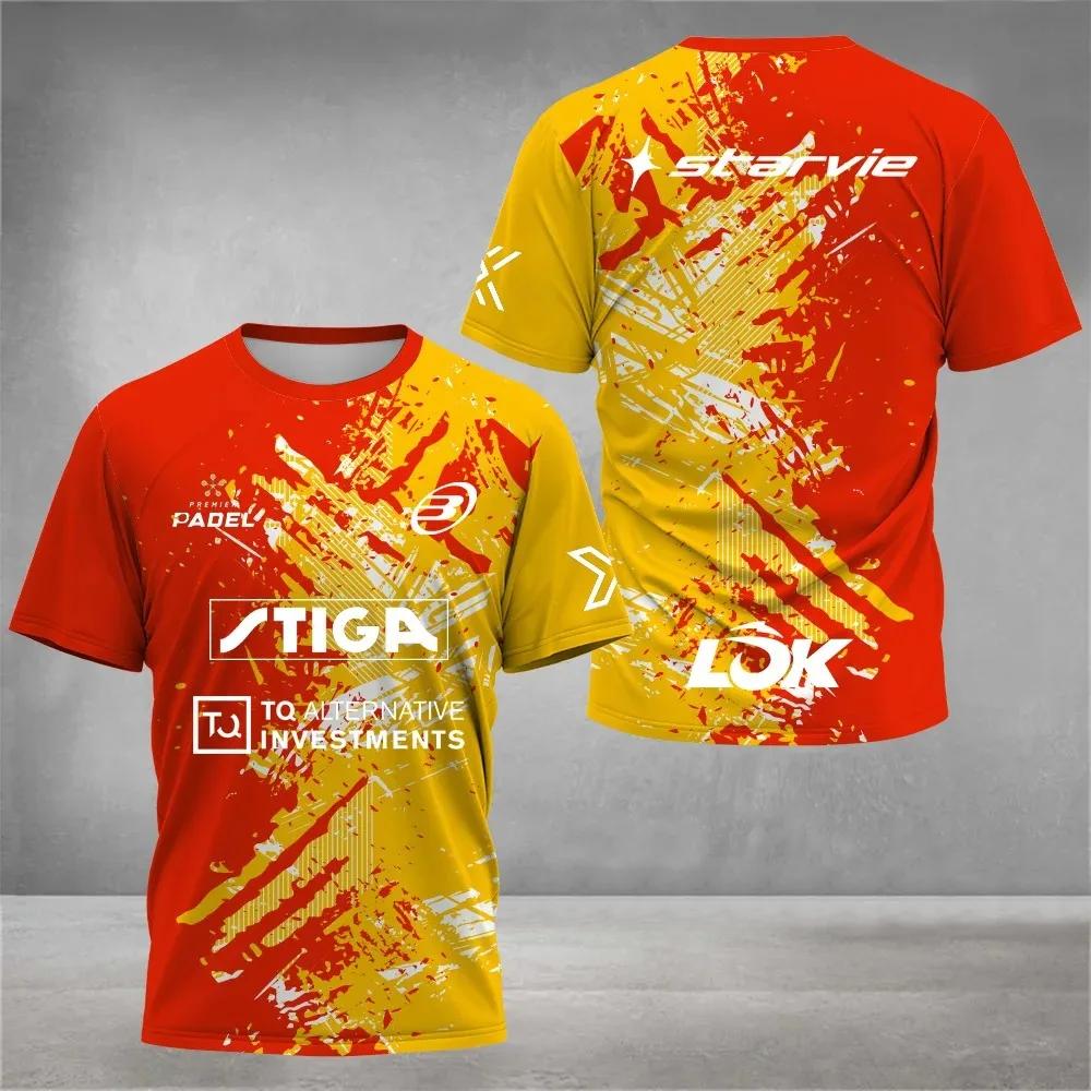 Padel Trikot Atmungsaktiv Schnelltrocknend Tennis Kurzarm T-Shirt Groß Herren Sport Fitness Top Locker Schweißableitend Freizeitshirt L von Joom DACH