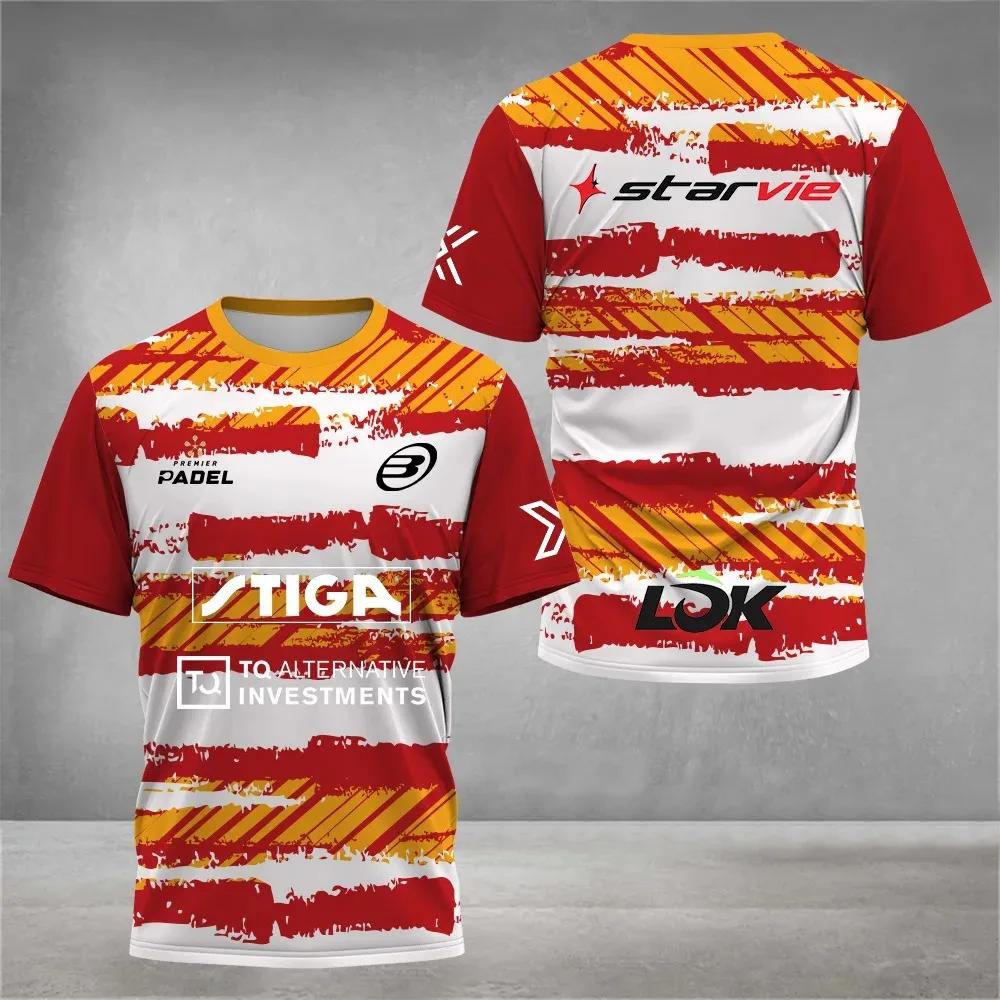 Padel Trikot Atmungsaktiv Schnelltrocknend Tennis Kurzarm T-Shirt Groß Herren Sport Fitness Top Locker Schweißableitend Freizeitshirt L von Joom DACH