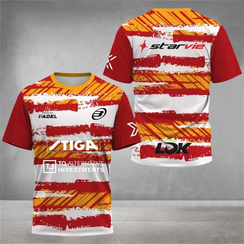 Padel Trikot Atmungsaktiv Schnelltrocknend Tennis Kurzarm T-Shirt Groß Herren Sport Fitness Top Locker Schweißableitend Freizeitshirt L von Joom DACH