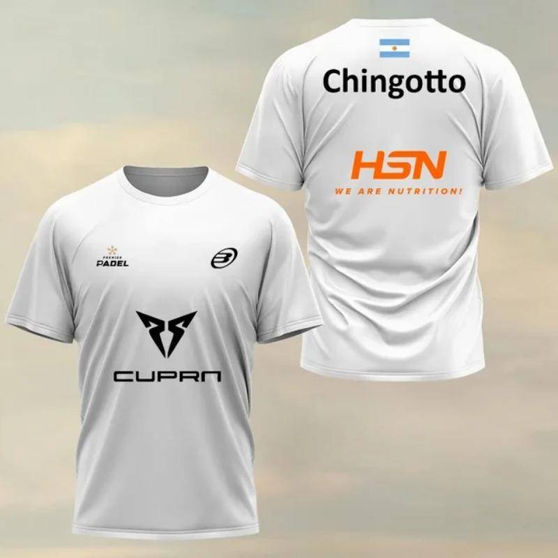Padel Wear Sporttrikot Herren T-Shirt Damen Fitness Schnelltrocknende Tops Atmungsaktives Sommer-T-Shirt Padel Kurzarm Herrenkleidung L von Joom DACH