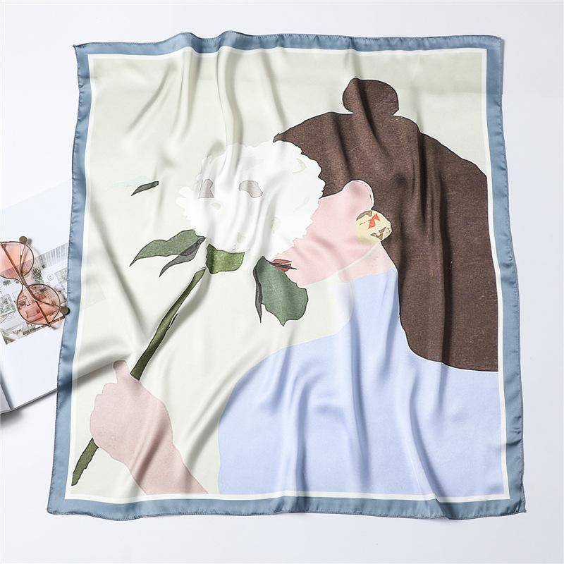 Paisley-Druck, Halstuch, Taschenschals, Damen, 70 x 70 cm, kleine Tücher, Wickeltücher, Satin-Halstücher für Damen von Joom DACH