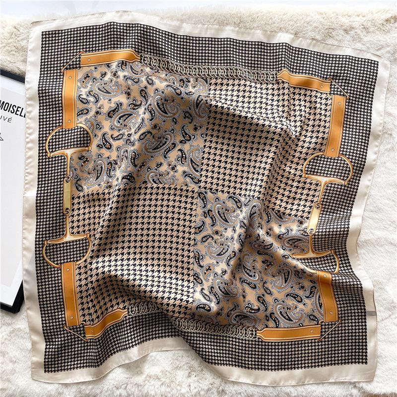 Paisley-Druck, Halstuch, Taschenschals, Damen, 70 x 70 cm, kleine Tücher, Wickeltücher, Satin-Halstücher für Damen von Joom DACH