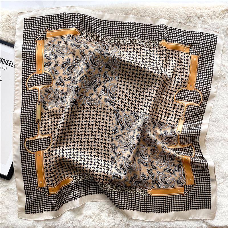 Paisley-Druck, Halstuch, Taschenschals, Damen, 70 x 70 cm, kleine Tücher, Wickeltücher, Satin-Halstücher für Damen von Joom DACH