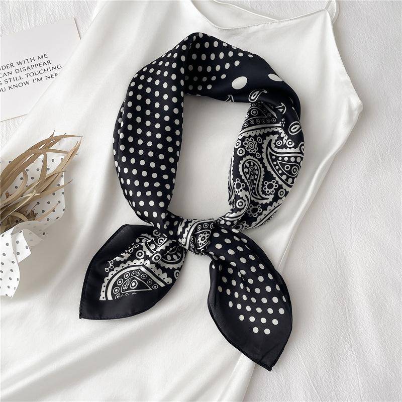 Paisley-Druck, Halstuch, Taschenschals, Damen, 70 x 70 cm, kleine Tücher, Wickeltücher, Satin-Halstücher für Damen von Joom DACH