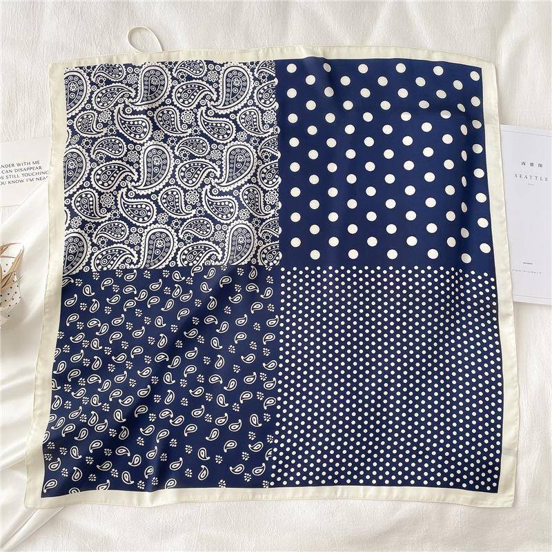 Paisley-Druck, Halstuch, Taschenschals, Damen, 70 x 70 cm, kleine Tücher, Wickeltücher, Satin-Halstücher für Damen von Joom DACH