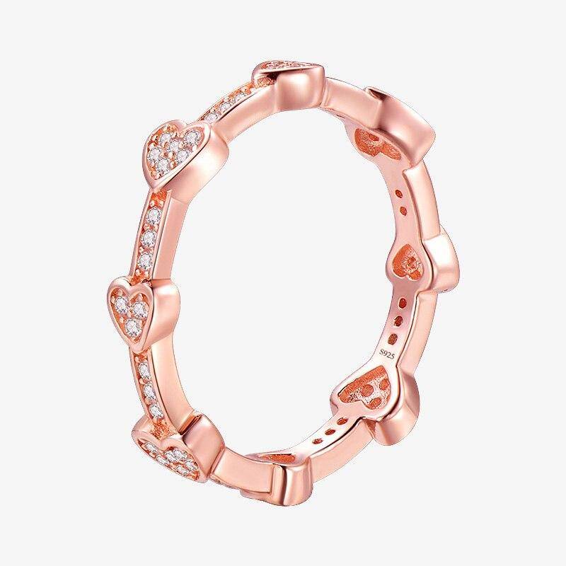 Pan-Ring aus 925er-Sterlingsilber, Roségold, verführerischer Herz-Ring für Frauen, Hochzeit, Party, Geschenk, Modeschmuck 5 von Joom DACH