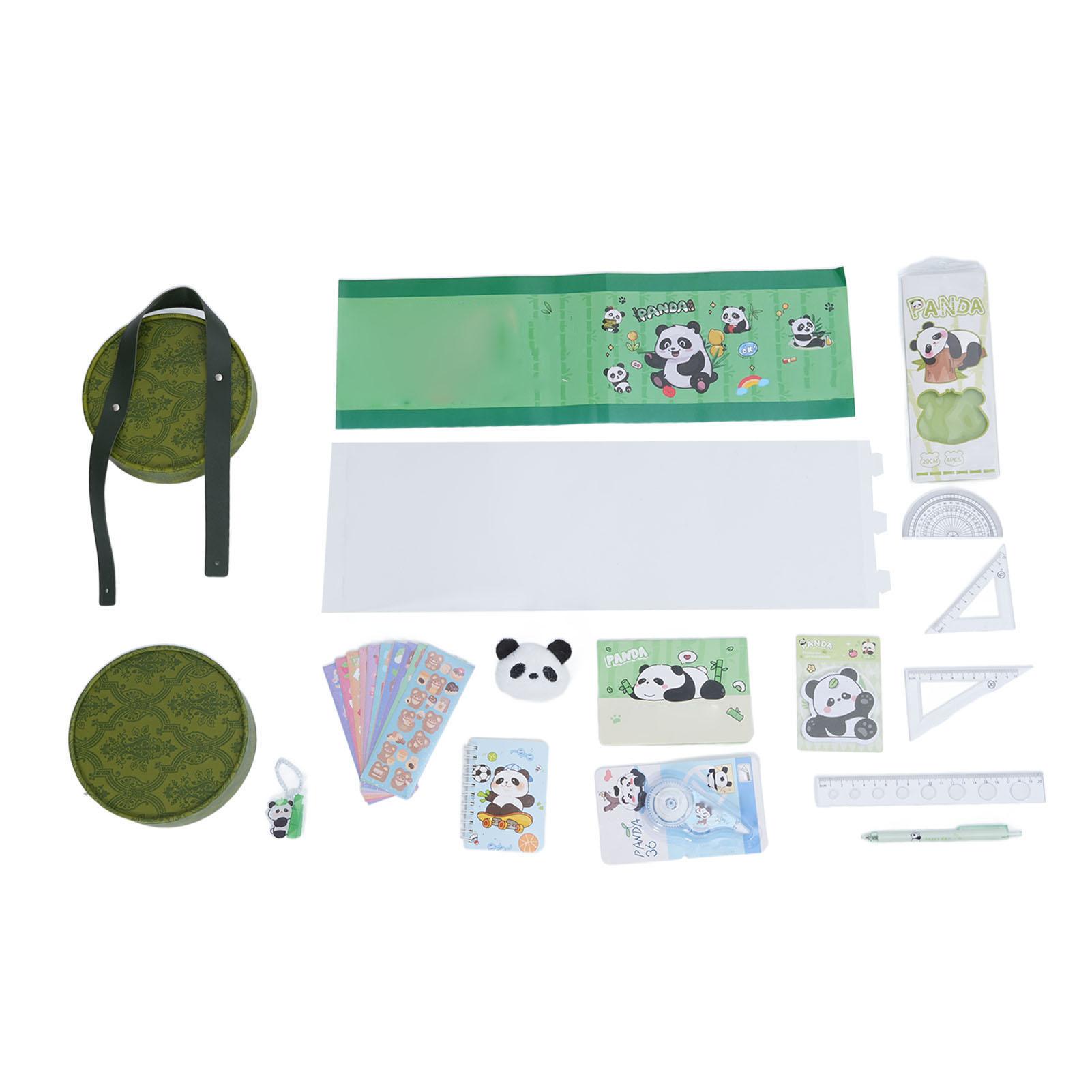 Panda Thema Schreibwarenset Geschenk Studenten Süßes Präsent Souvenir Stift Notiz Aufkleber Lineale von Joom DACH