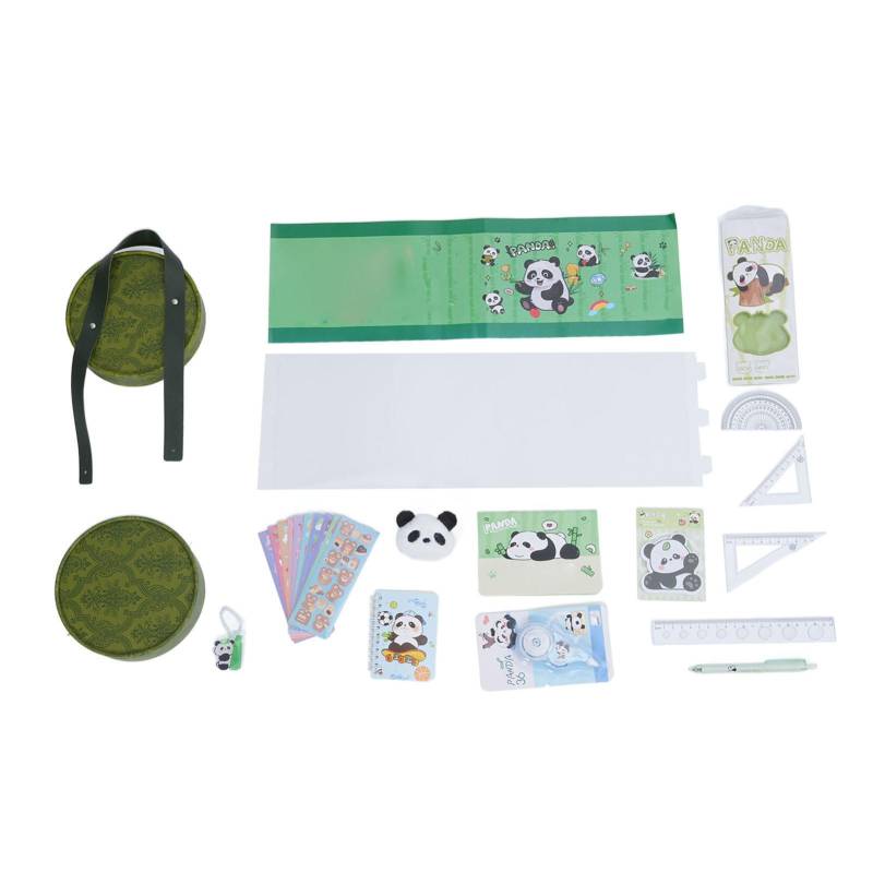 Panda Thema Schreibwarenset Geschenk Studenten Süßes Präsent Souvenir Stift Notiz Aufkleber Lineale von Joom DACH