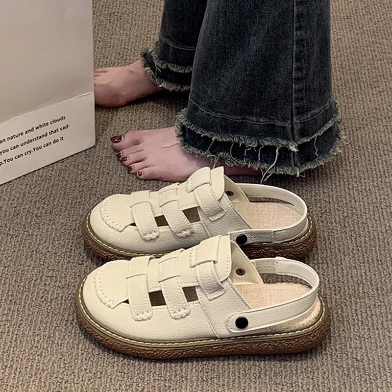 Pantoletten Hausschuhe Damen Ballerinas Strand Sandalen Designer Neu Lässig Flip Flops Marke Walking Mujer Zapatillas Slides 40 beige von Joom DACH