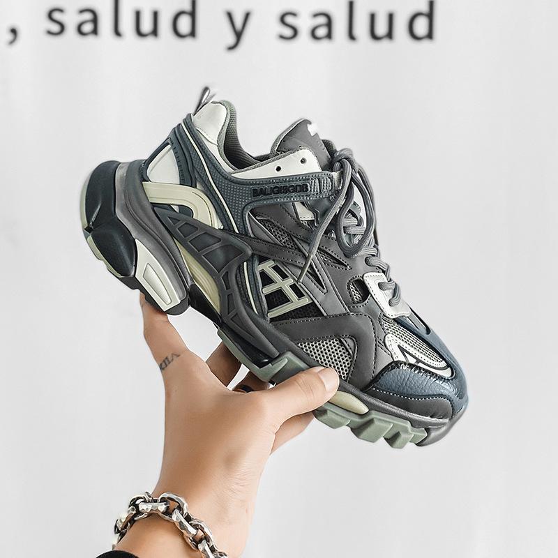 Papa Schuhe Damen Frühling, Herbst und Winter Echtes Leder Cortez Dicke Unterseite Mode All-Match Paar Herrenmode Sneaker 40 von Joom DACH