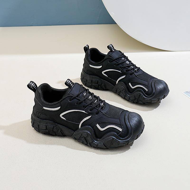 Papa Schuhe Damen Herbst Neue Ins Style Studentenschuhe Dicke Sohle Erhöhte Freizeit Sneaker 40 schwarz von Joom DACH