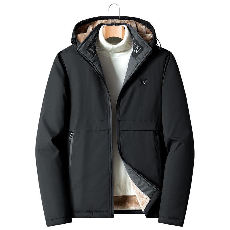 Papa Wintermantel Mittleren Alters Baumwollgefütterter Mantel mit Wolle Verdickter Lammmantel Mittleren Alters Baumwollgefütterte Winterjacke Mann L von Joom DACH