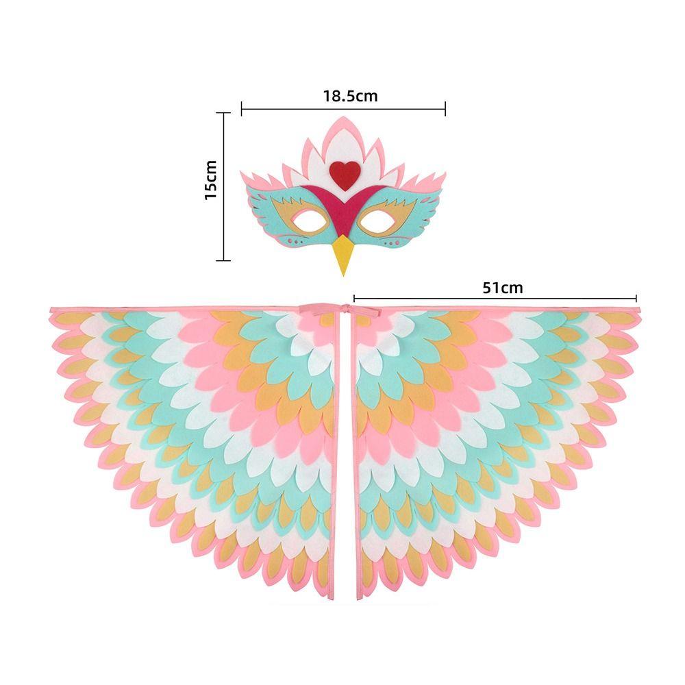 Papagei Vogel Tier Vogel Flügel + Maske Anzug Pfau Eule Filz Geflügelten Mantel Mädchen Jungen Filz Cape 10 von Joom DACH