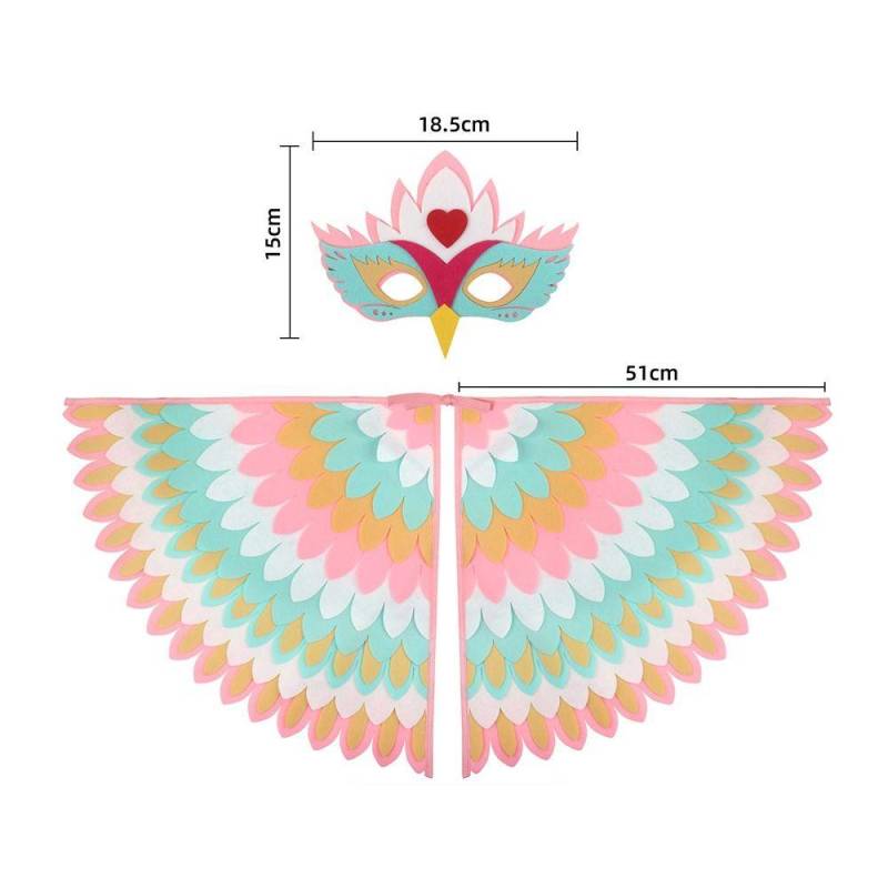 Papagei Vogel Tier Vogel Flügel + Maske Anzug Pfau Eule Filz Geflügelten Mantel Mädchen Jungen Filz Cape 10 von Joom DACH