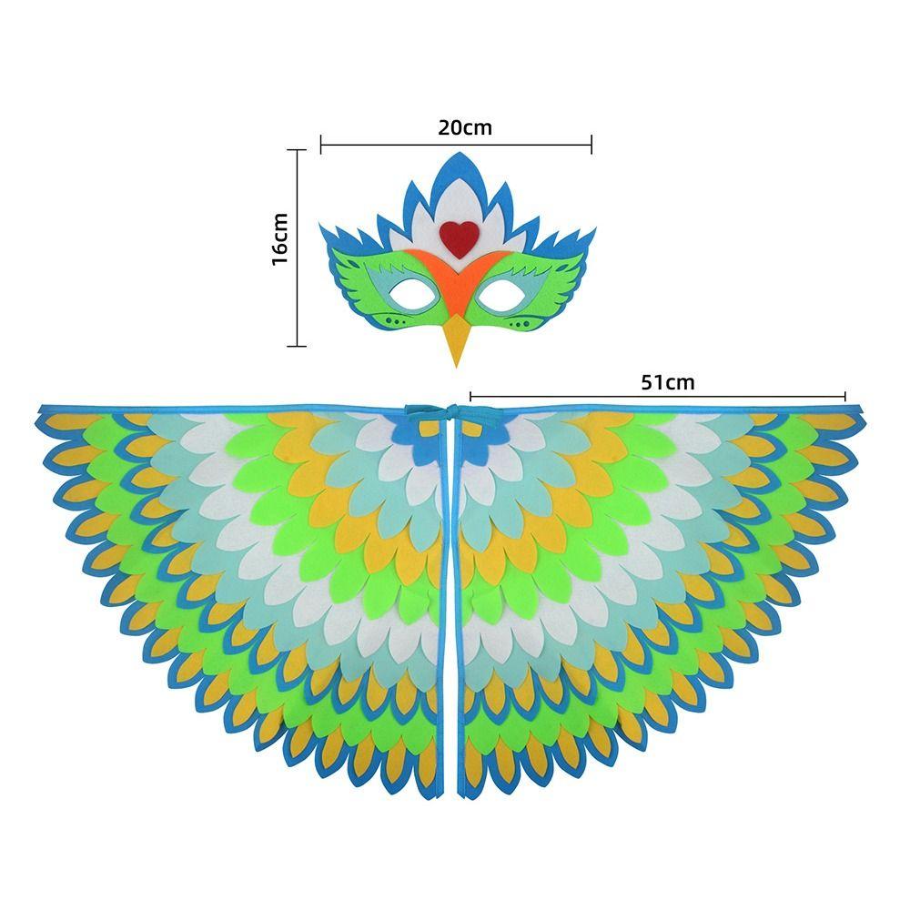Papagei Vogel Tier Vogel Flügel + Maske Anzug Pfau Eule Filz Geflügelten Mantel Mädchen Jungen Filz Cape 11 von Joom DACH