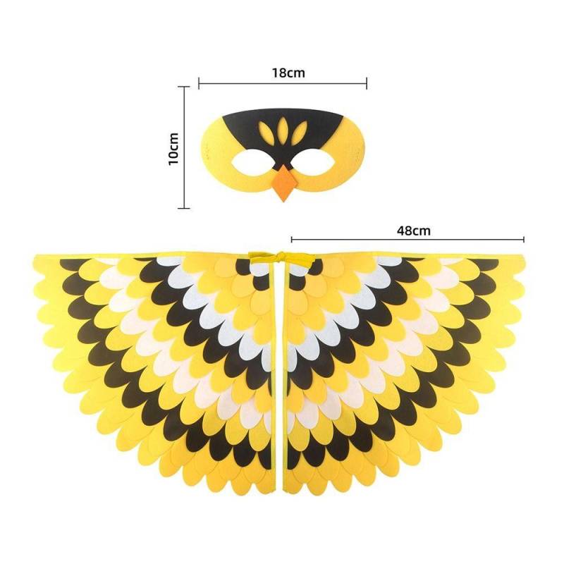 Papagei Vogel Tier Vogel Flügel + Maske Anzug Pfau Eule Filz Geflügelten Mantel Mädchen Jungen Filz Cape 13 von Joom DACH