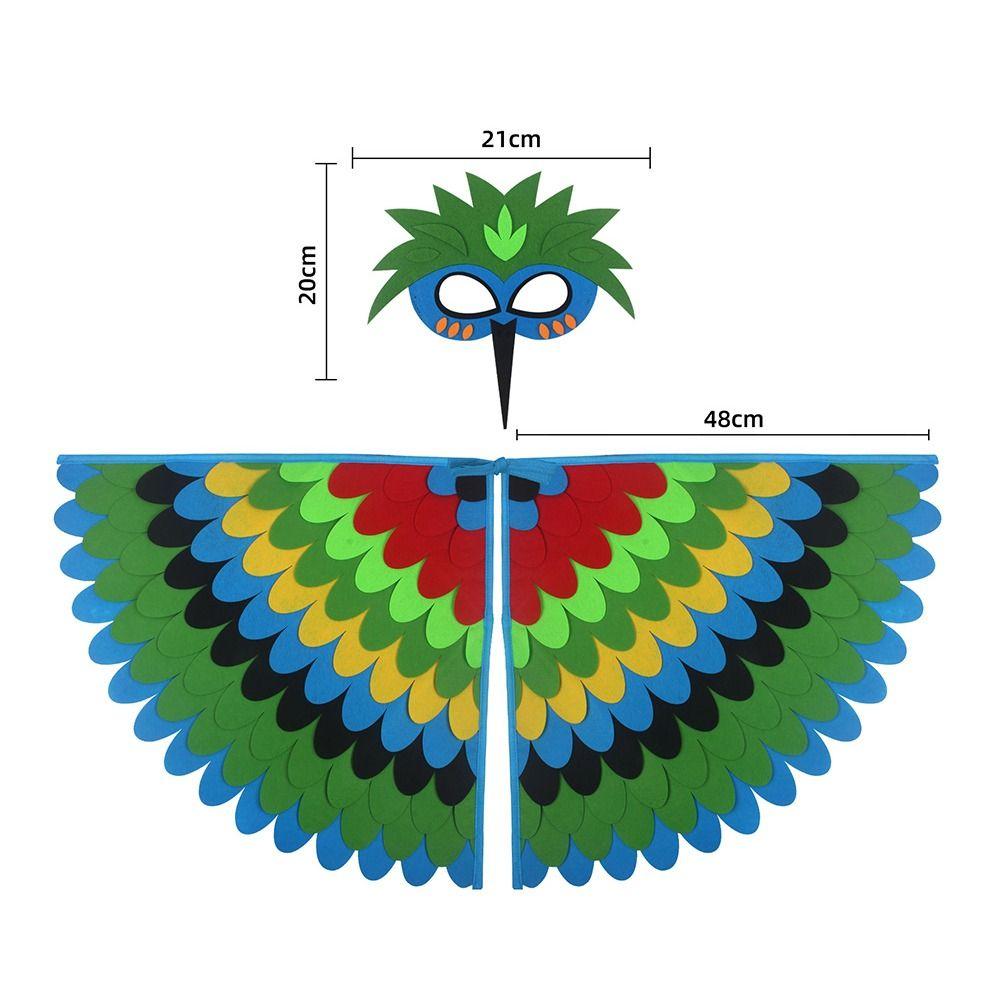 Papagei Vogel Tier Vogel Flügel + Maske Anzug Pfau Eule Filz Geflügelten Mantel Mädchen Jungen Filz Cape 21 von Joom DACH