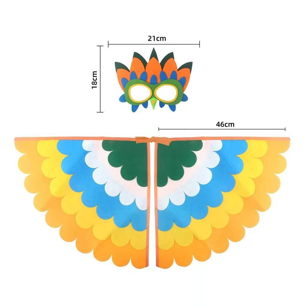 Papagei Vogel Tier Vogel Flügel + Maske Anzug Pfau Eule Filz Geflügelten Mantel Mädchen Jungen Filz Cape 24 von Joom DACH