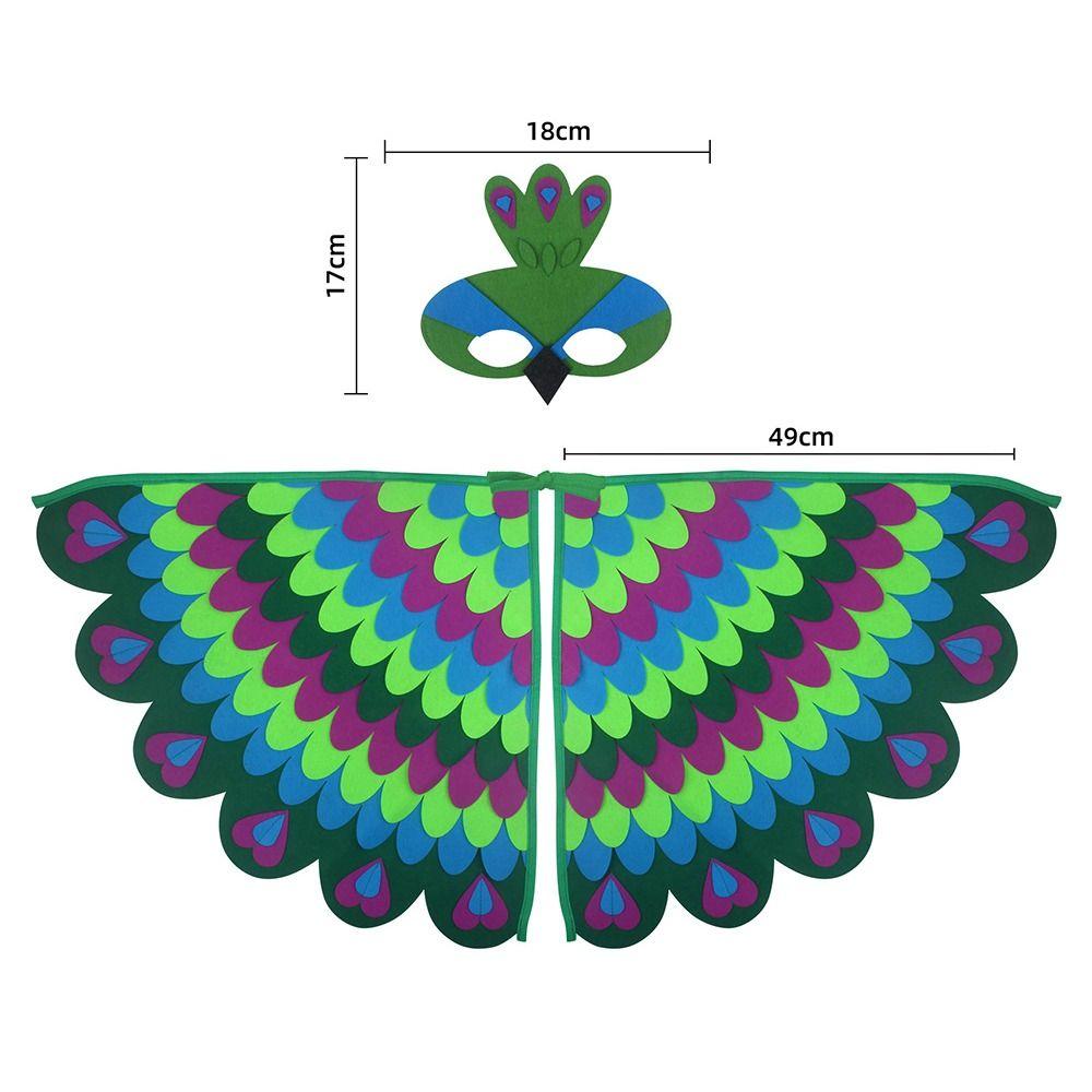 Papagei Vogel Tier Vogel Flügel + Maske Anzug Pfau Eule Filz Geflügelten Mantel Mädchen Jungen Filz Cape 6 von Joom DACH