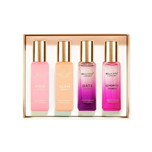 Parfüm-Geschenkset für Frauen (4 X 20 Ml), Luxuriöses Parfüm-Geschenkset für Damen, Bella Vita von Joom DACH