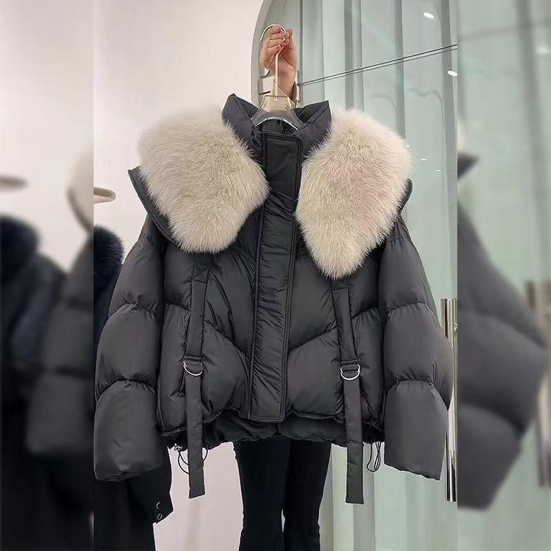 Parka mit Kunstpelzkragen, Daunen-Baumwolljacke, kurze Winterjacke für Damen, dicker Schneemantel, Damenbekleidung, Damenjacken, Parkas M schwarz Parka mit Kunstpelzkragen, Daunen-Baumwolljacke, kurze Winterjacke für Damen, dicker Schneemantel, Damenbekleidung, Damenjacken, Parkas M schwarz von Joom DACH
