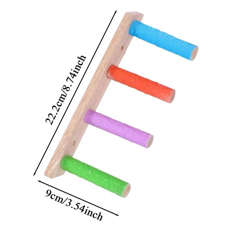 Papageienleiter Holz Nymphensittich Leiter Spielzeug Hochbelastbar Multifunktional Krallen Schärfwerkzeuge Interaktives Käfigzubehör Für rot von Joom DACH