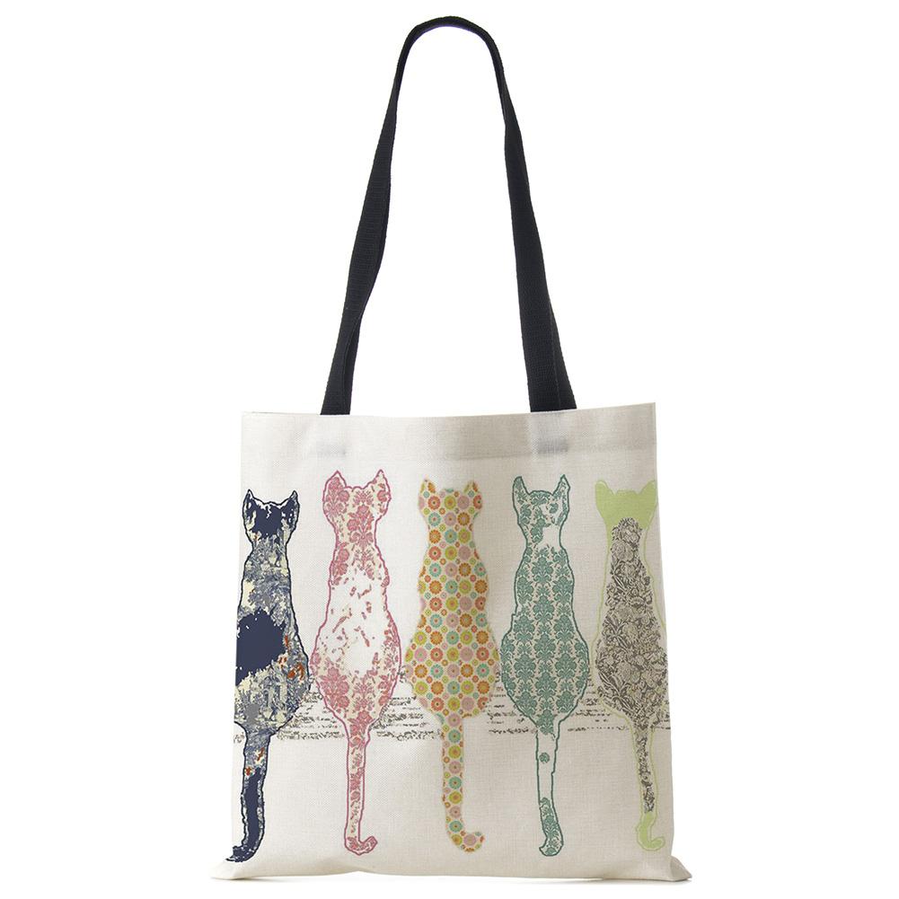 Passen Sie den niedlichen Aquarell-Katzenmalerei-Druck an. Designer-Tragetaschen für Damen aus Stoff, umweltfreundlich, wiederverwendbare Shopper-Umhängetaschen, Schulbuchtasche Passen Sie den niedlichen Aquarell-Katzenmalerei-Druck an. Designer-Tragetaschen für Damen aus Stoff, umweltfreundlich, wiederverwendbare Shopper-Umhängetaschen, Schulbuchtasche von Joom DACH