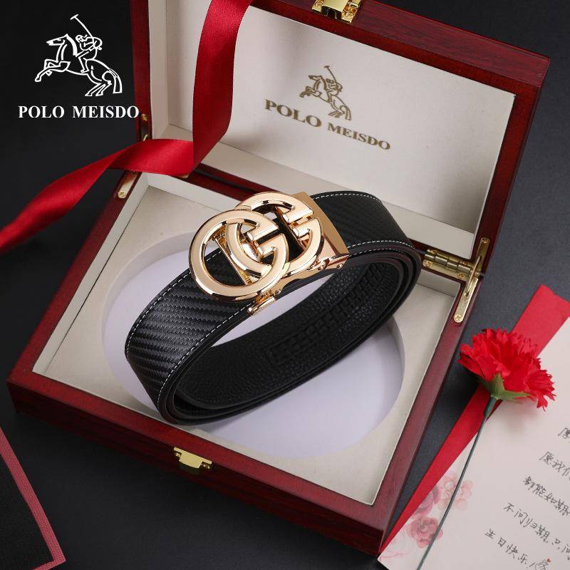 Paul Messier Herren Ledergürtel mit automatischer Doppel-G-Schnalle - Stilvoll & Vielseitig 115 cm von Joom DACH