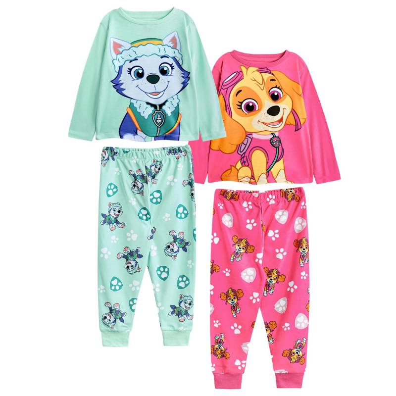 Paw Patrol Mädchen Skye & Everest Langarm-Langer Pyjama-Set (Packung mit 2) 4-5 Years von Joom DACH