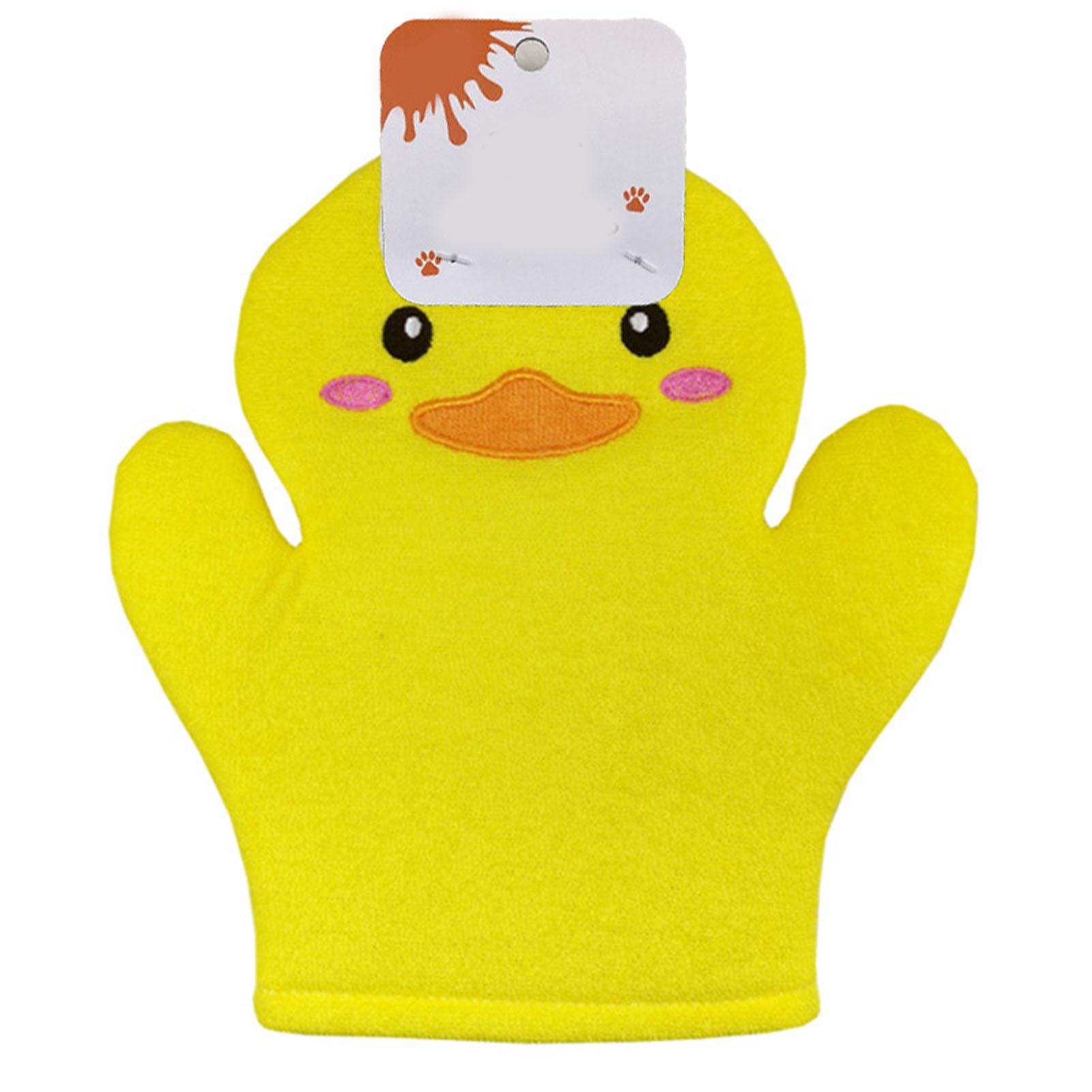 Peeling Waschlappen Körperpeeling Hübsches Design Massage Badetuch für Kinder Erwachsene Gelbe Ente Uniform Size von Joom DACH