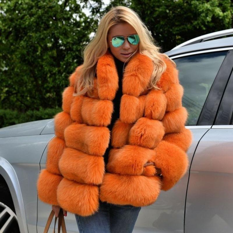 Pelz Herbst und Winter Neue Pelzmantel frauen Imitation Pelz frauen Mantel L von Joom DACH