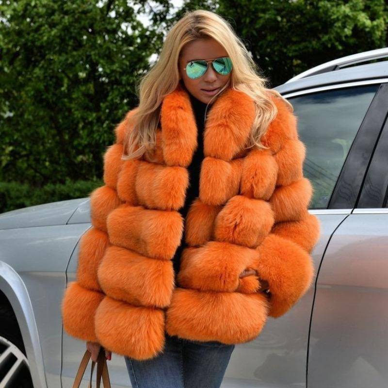 Pelz Herbst und Winter Neue Pelzmantel frauen Imitation Pelz frauen Mantel L von Joom DACH