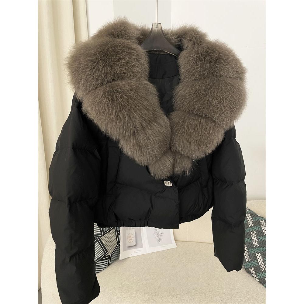 Pelzmantel Frauen Herbst Winter Weiße Ente Unten Jacke Kurzmantel Warme M von Joom DACH