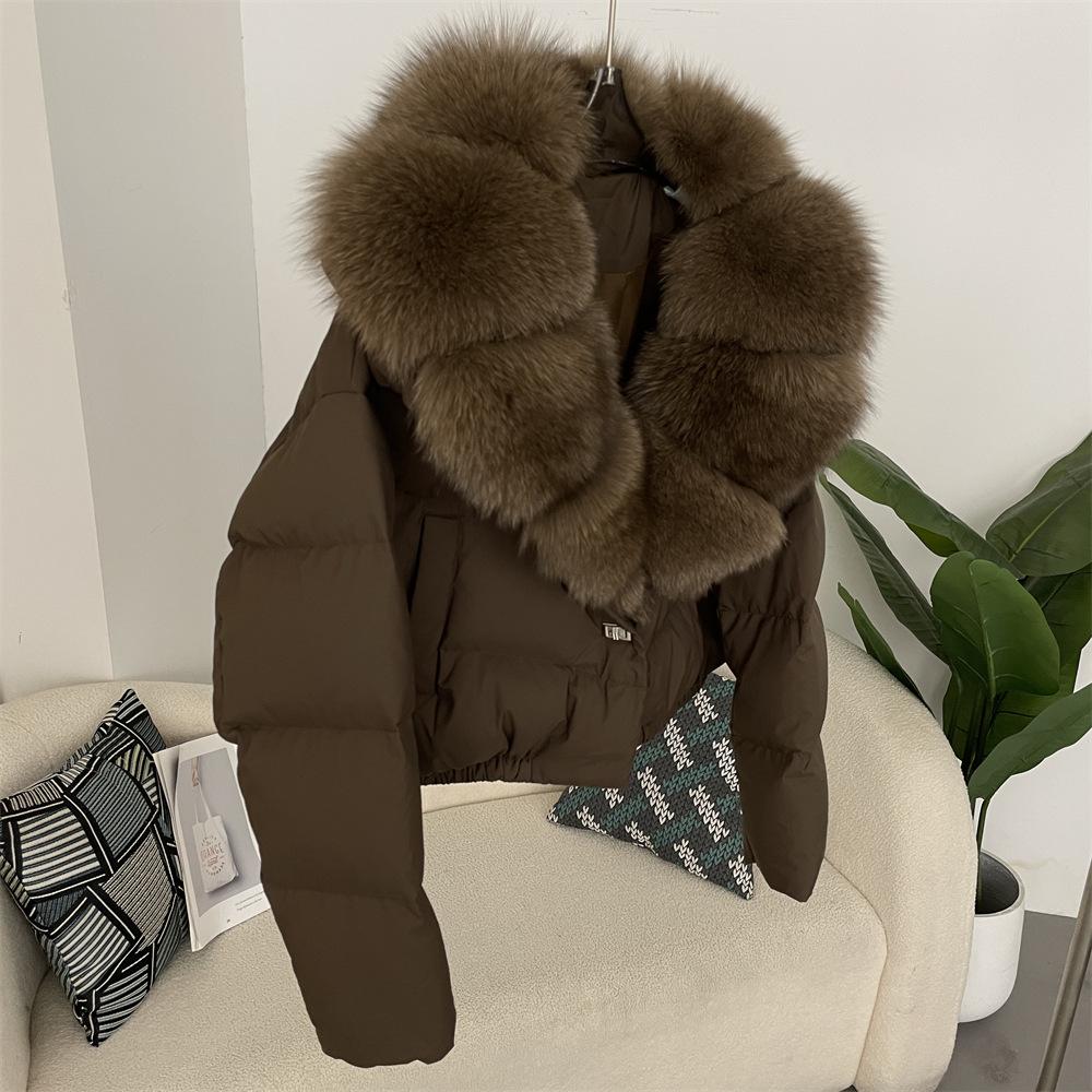 Pelzmantel Frauen Herbst Winter Weiße Ente Unten Jacke Kurzmantel Warme XS von Joom DACH