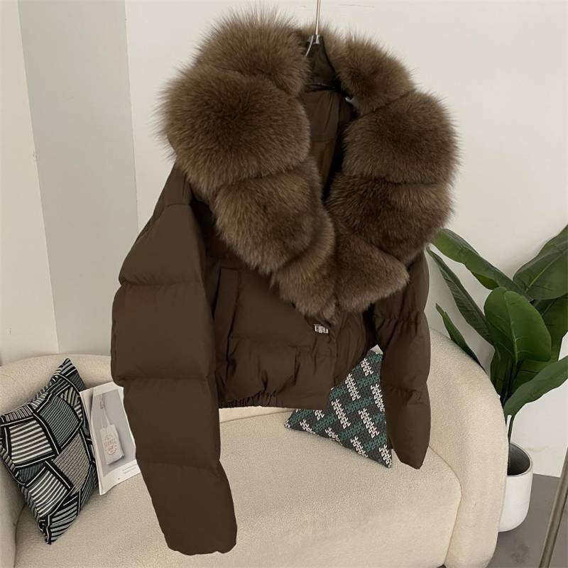 Pelzmantel Frauen Herbst Winter Weiße Ente Unten Jacke Kurzmantel Warme XS von Joom DACH