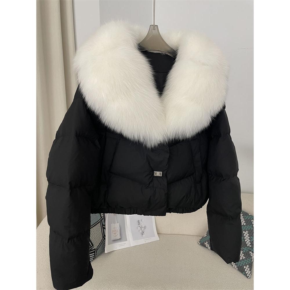 Pelzmantel Frauen Herbst Winter Weiße Ente Unten Jacke Kurzmantel Warme XS von Joom DACH