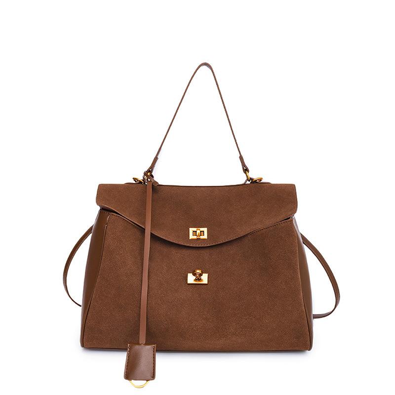 Pendler-Tasche mit großem Fassungsvermögen Damen Vielseitige Neue Schulter-Messenger-Tragetasche large braun von Joom DACH