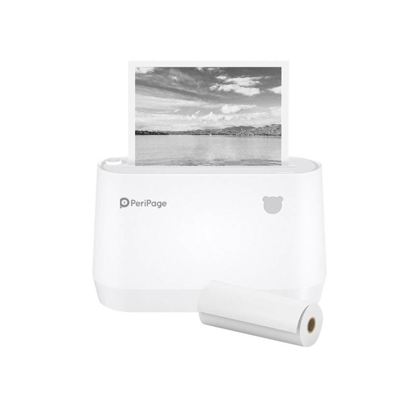 PeriPage A9 Mini tragbarer Thermo-Notizdrucker 203 dpi BT Pocket Photo Mobile Drucker Quittungsetikett weiß von Joom DACH