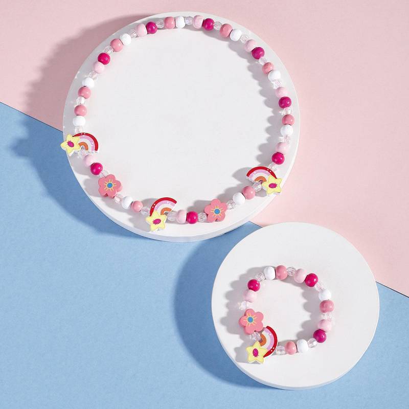 Perlen Halskette Armband Schmetterlinge Blumen handgemachte Halskette Zubehör Kinder Geburtstagsgeschenke von Joom DACH