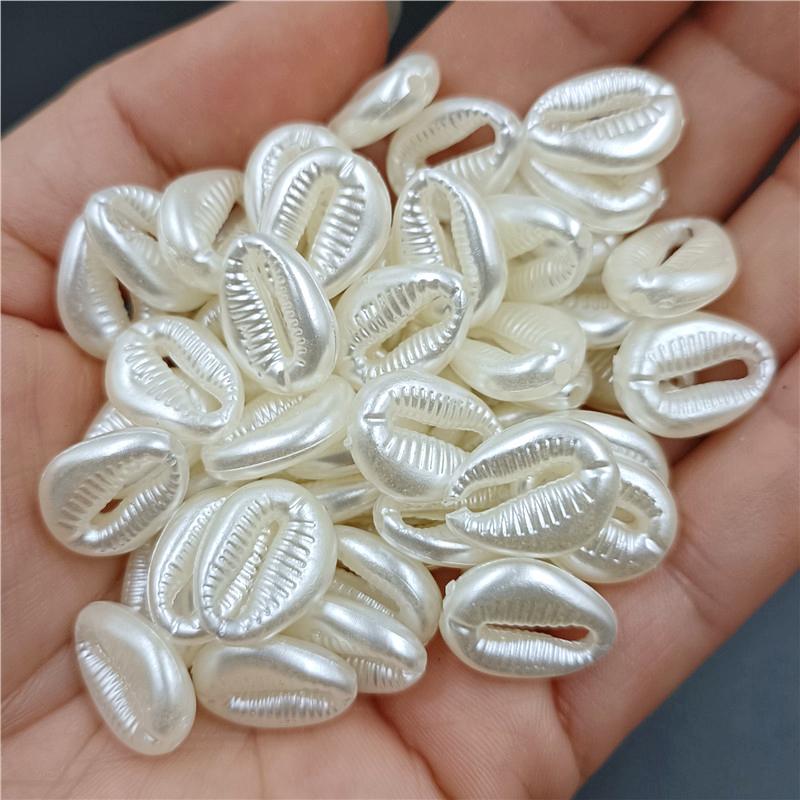 Perlen für die Schmuckherstellung, Schlüsselanhänger, 50/100 Stück, Armband, Halskette, DIY, kreativ, einzigartig, handgefertigt, Bastelbedarf, Muschel Shell 3  100PCS von Joom DACH