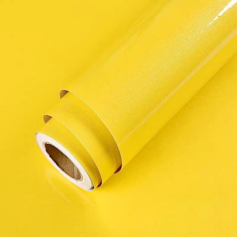 Perlglanz-Aufkleber aus selbstklebendem PVC für die Renovierung von Möbeln und Küchen 40cm x 1m, Pearlescent gelb von Joom DACH