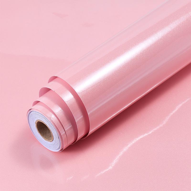 Perlglanz-Aufkleber aus selbstklebendem PVC für die Renovierung von Möbeln und Küchen 60cm x 1m, Pearlescent rosa von Joom DACH