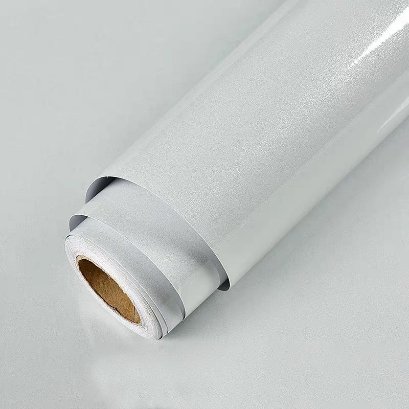 Perlglanz-Aufkleber aus selbstklebendem PVC für die Renovierung von Möbeln und Küchen 60cm x 1m, Pearlescent graue von Joom DACH