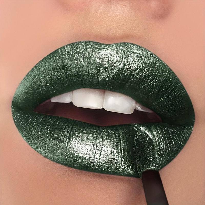 Perlglanz-Lippenstift, lang anhaltender, hochpigmentierter Lipgloss, matter, flüssiger Lipgloss, Antihaft-Becher, roter, leicht zu färbender Lippenstift für das tägliche Make-up von Frauen 02# von Joom DACH